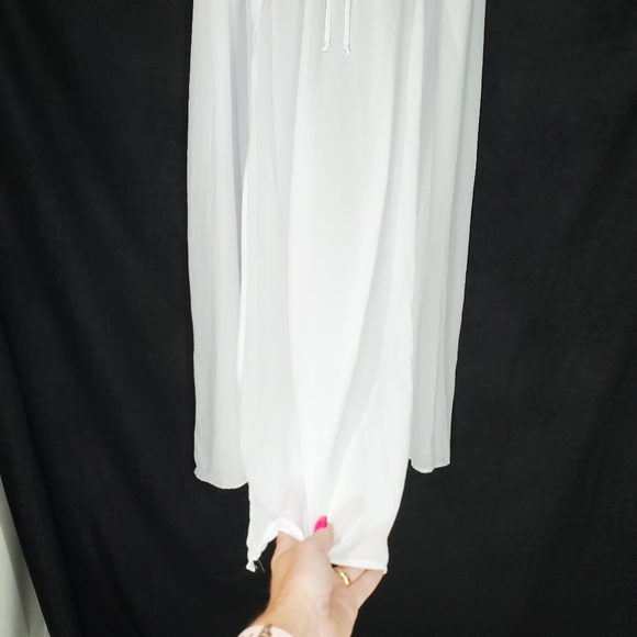 Swimsuits For All Beach Pool Skirt Swimsuit Cover-up Sheer White Size 22/24 Slit - Picture 10 of 11